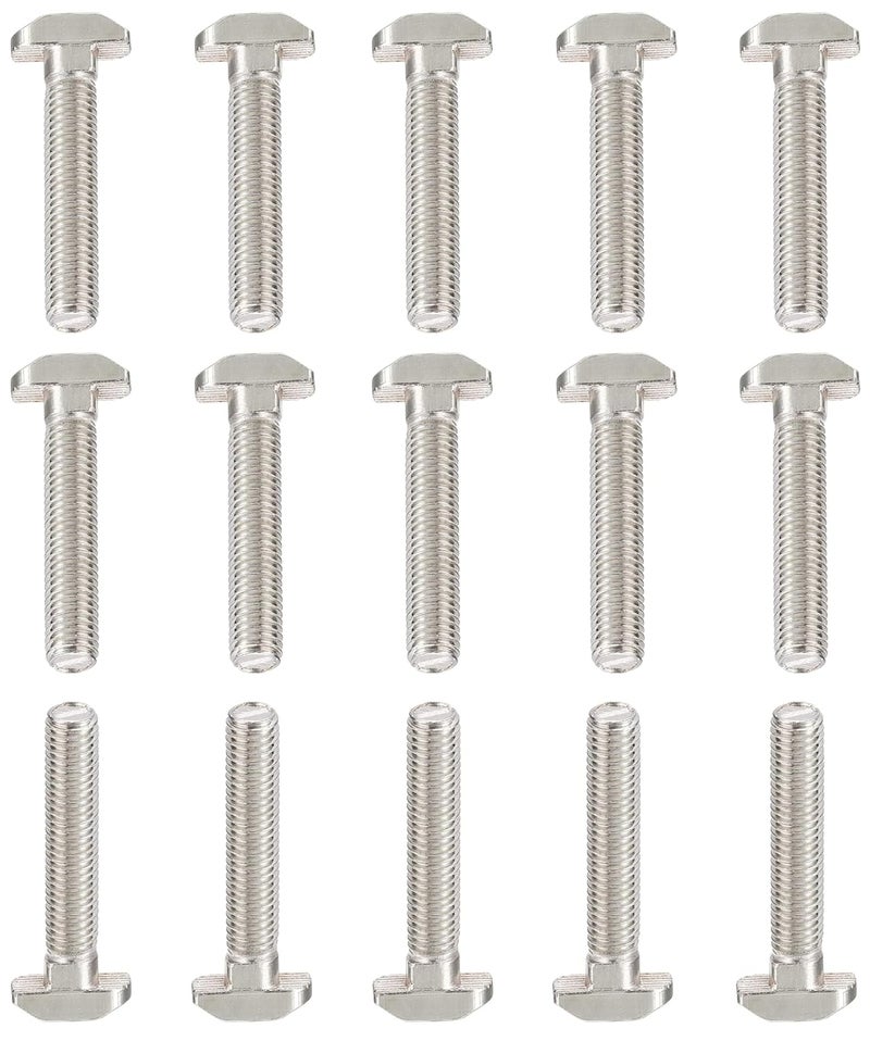 NACX M8 x 40mm T-Slot Drop-in Stud Sliding Bolts, Carbon Steel Hammer Head Bolt T Screw, T-Bolt T Shape Stud Sliding Screw for 40 Series Aluminum Profile, 15PCS - Image 1